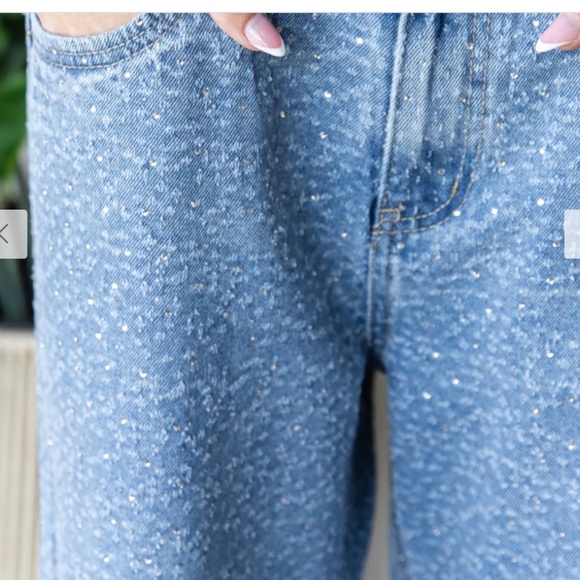 Oli and Hali “ Dolly ” Oli & Hali RHINESTONE EMBELLISHED DENIM JEANS 39 - Picture 7 of 9